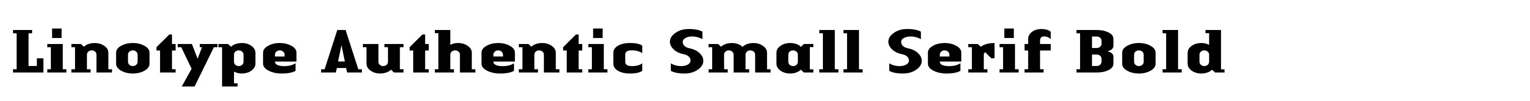 Linotype Authentic Small Serif Bold